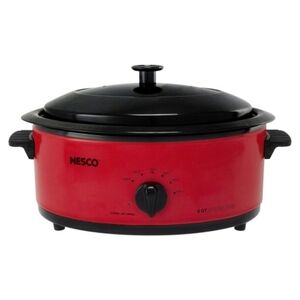 Nesco 4816-12 6-Quart Roaster Oven with Black Lid In Red Kitchen Appliance Croc